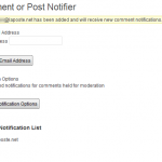 Post Comment Notification