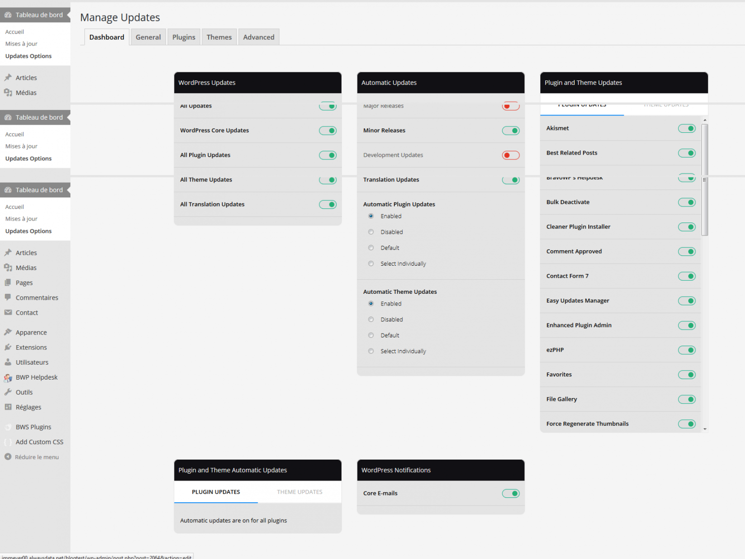 Easy Updates Manager – L'Écho des Plugins WP