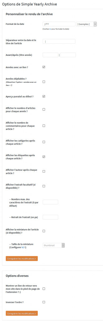 Simple Yearly Archive – L'Écho des Plugins WP
