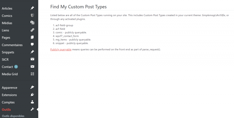find custom post types
